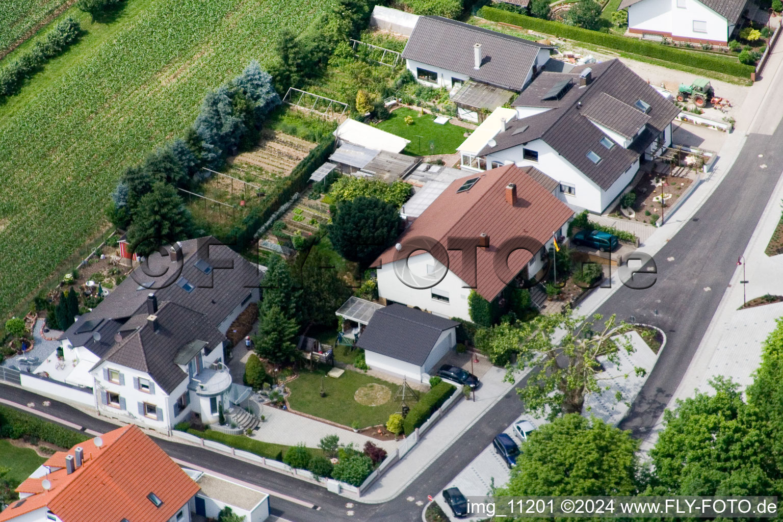 Aerial view of Winden in the state Rhineland-Palatinate, Germany