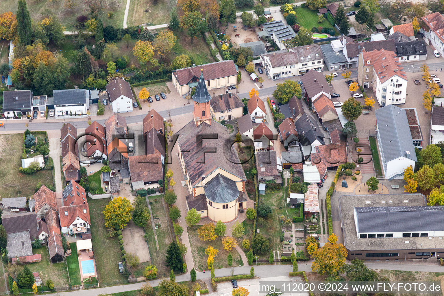 Aerial photograpy of Steinmauern in the state Baden-Wuerttemberg, Germany