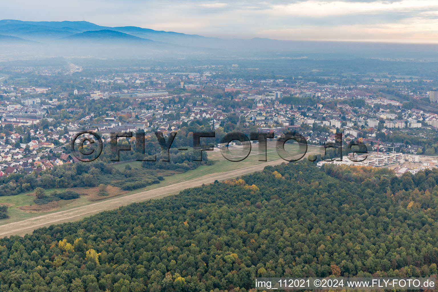 Baldenau Airport in Rastatt in the state Baden-Wuerttemberg, Germany