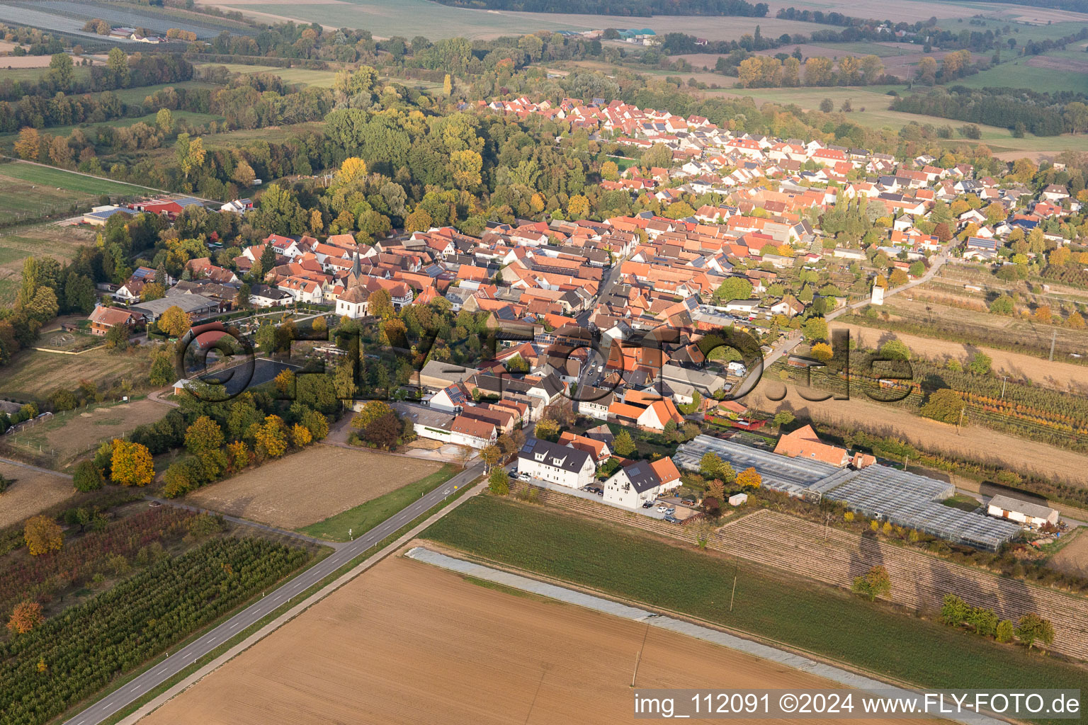 Winden in the state Rhineland-Palatinate, Germany seen from above