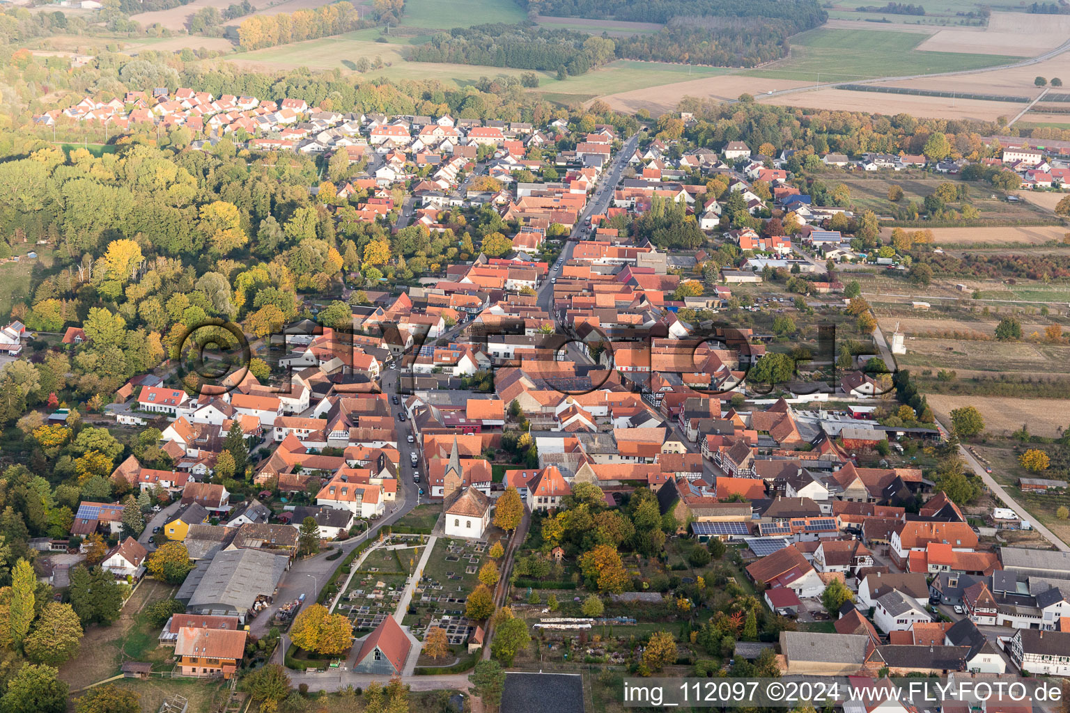 Winden in the state Rhineland-Palatinate, Germany viewn from the air