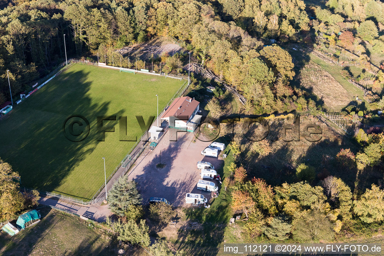 Dörrenbach in the state Rhineland-Palatinate, Germany from above