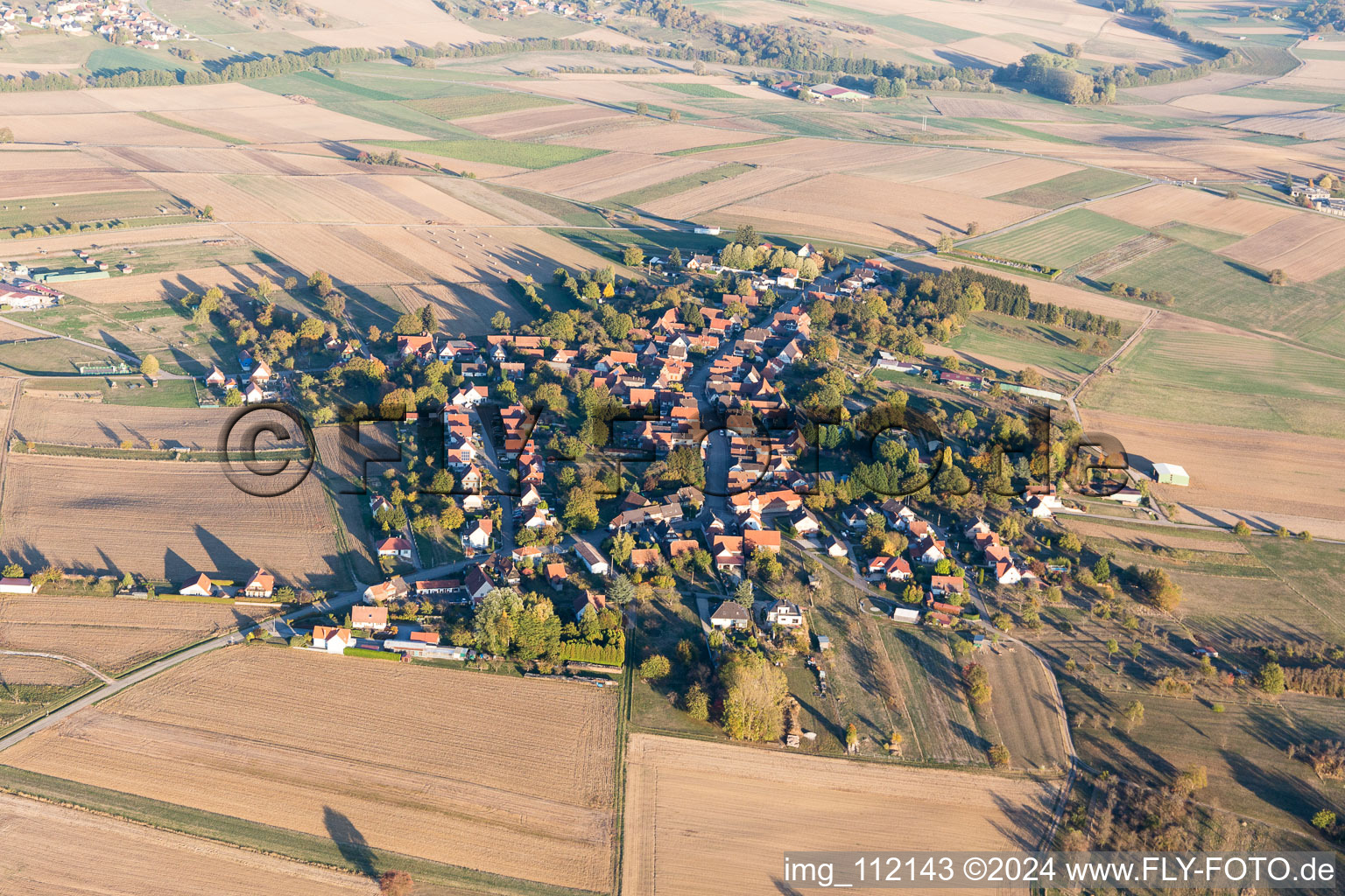 Drone recording of Retschwiller in the state Bas-Rhin, France