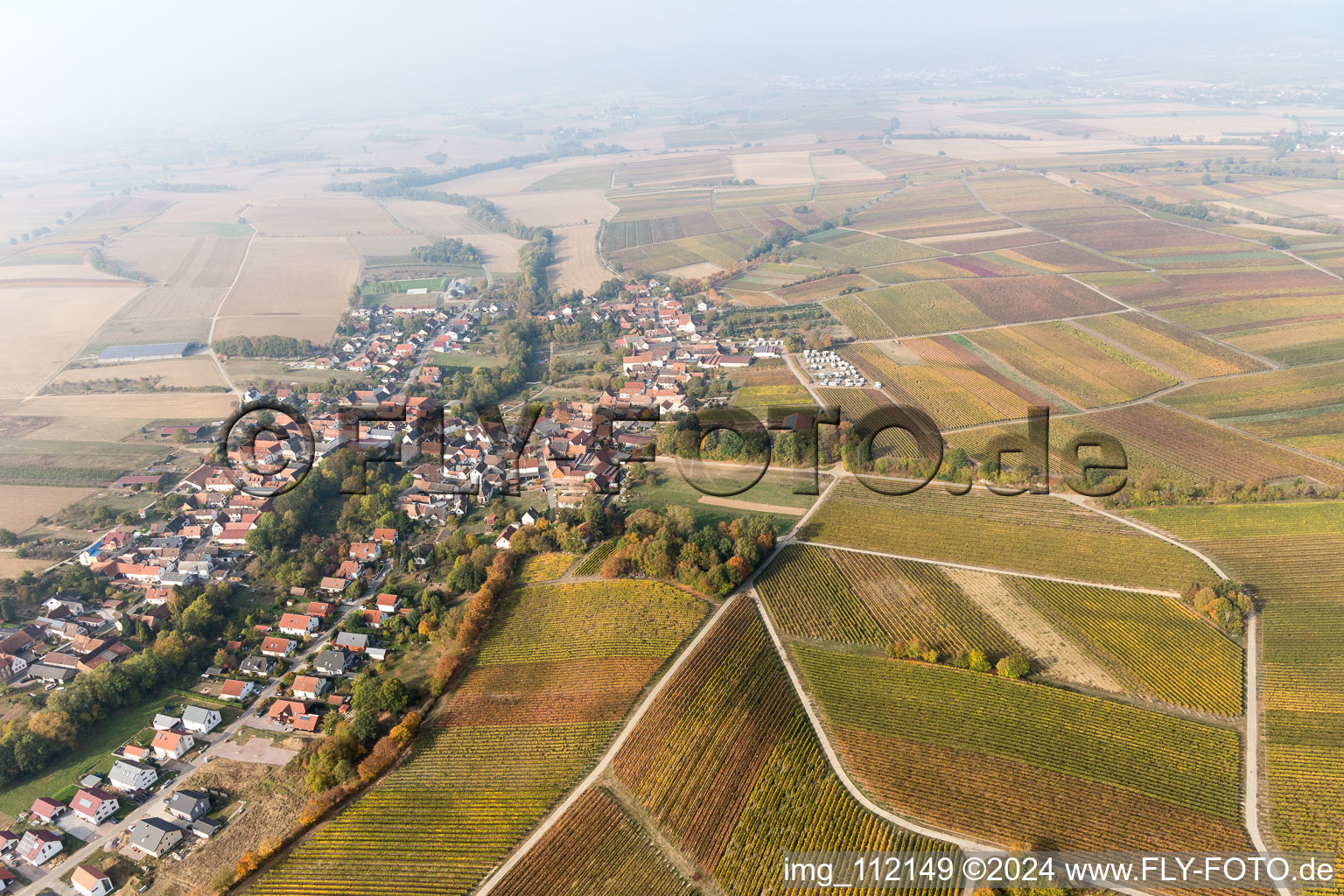 Dierbach in the state Rhineland-Palatinate, Germany from the drone perspective