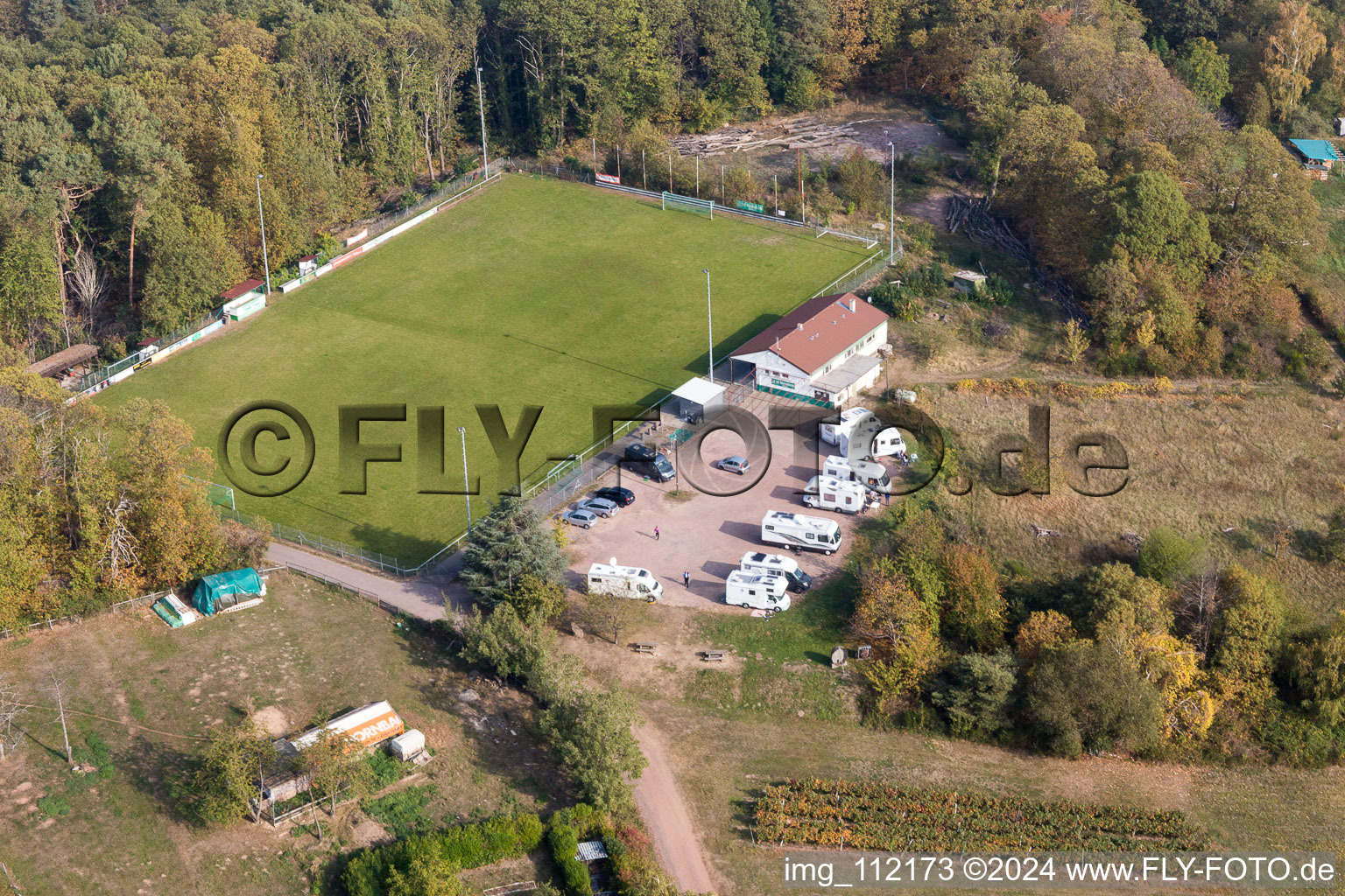 Dörrenbach in the state Rhineland-Palatinate, Germany viewn from the air