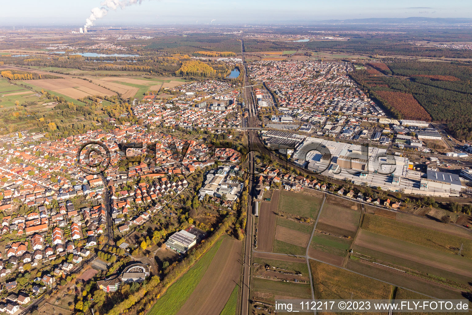 Drone recording of SEW-EURODRIVE GmbH & Co KG in the district Graben in Graben-Neudorf in the state Baden-Wuerttemberg, Germany