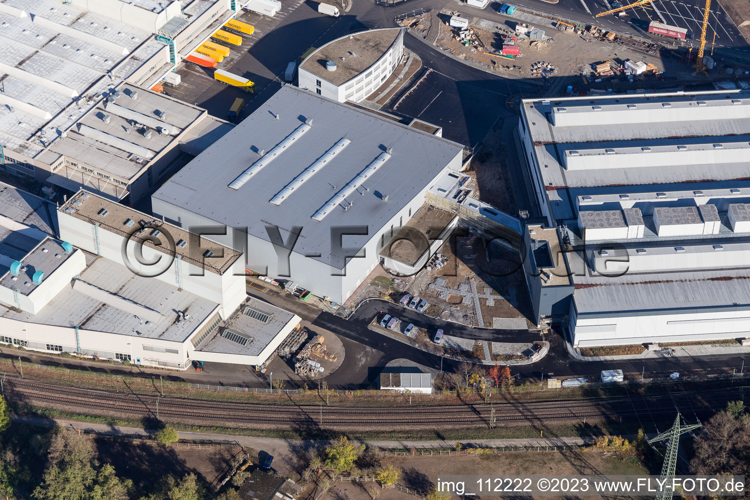 Drone image of SEW-EURODRIVE GmbH & Co KG in the district Graben in Graben-Neudorf in the state Baden-Wuerttemberg, Germany