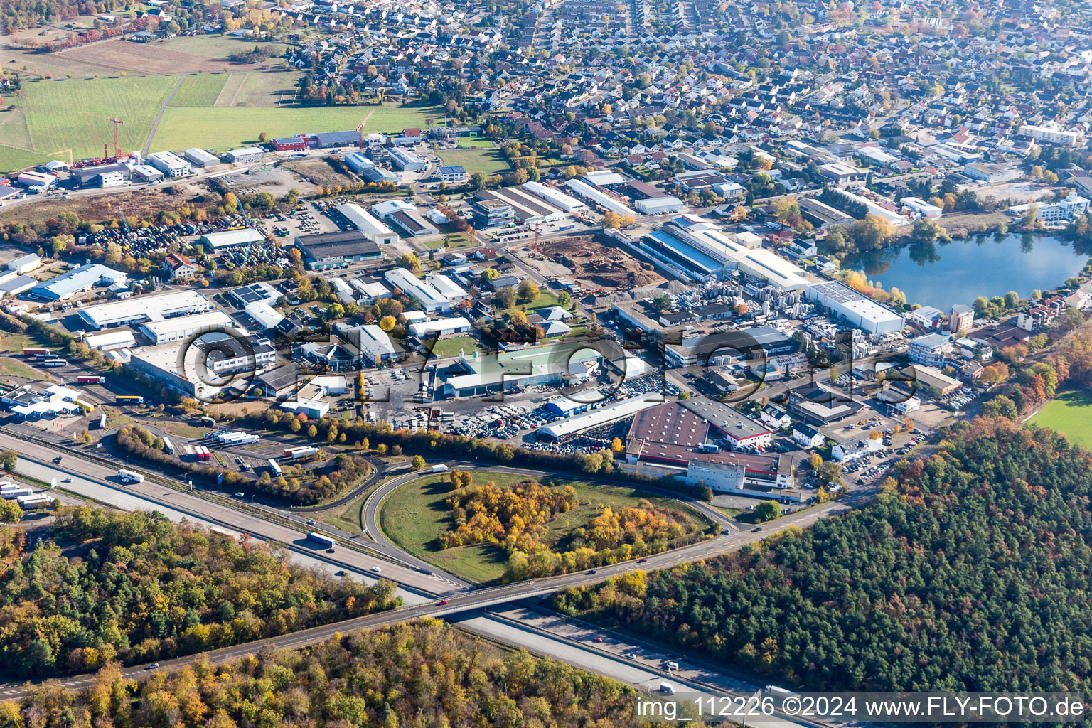 Forst in the state Baden-Wuerttemberg, Germany seen from a drone