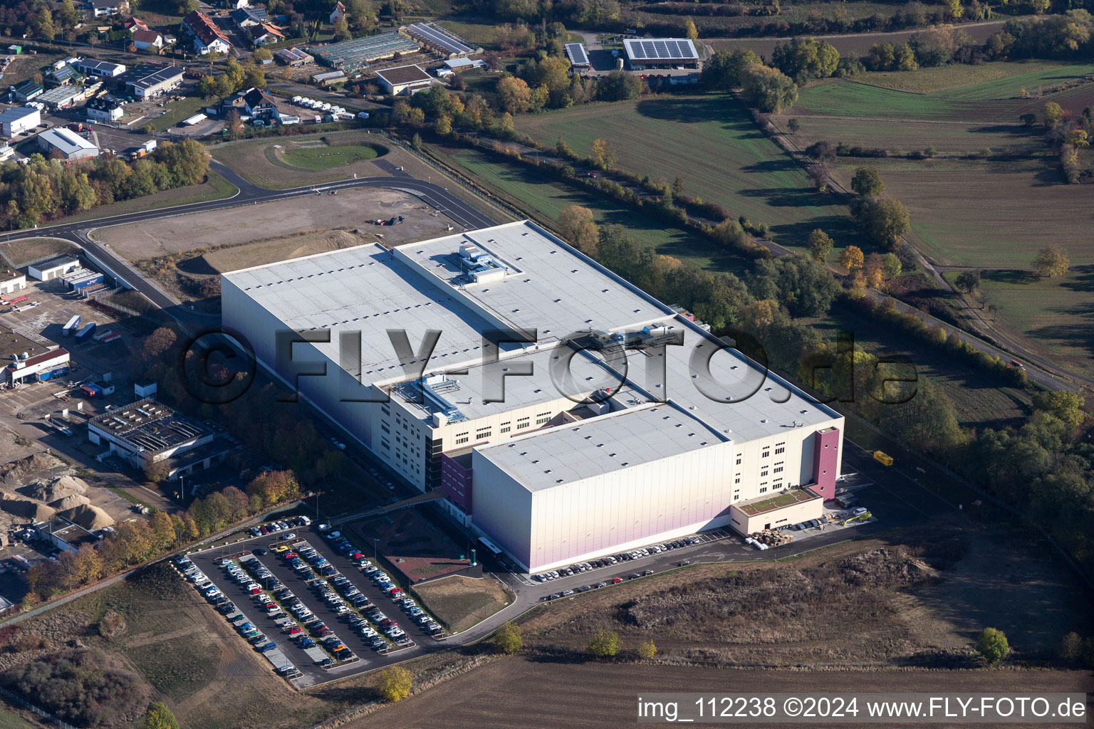 Industrial area in Östringen in the state Baden-Wuerttemberg, Germany