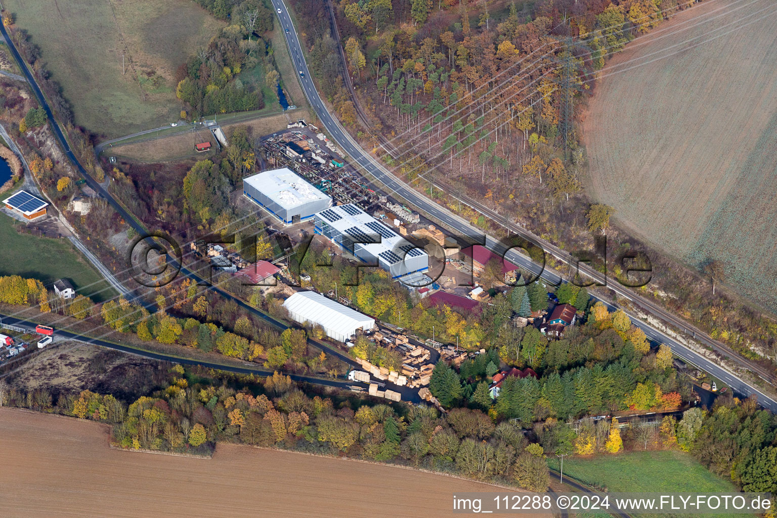 Ühlein sawmill in the district Bödigheim in Buchen in the state Baden-Wuerttemberg, Germany