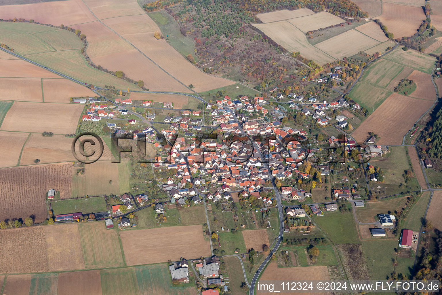 District Böttigheim in Neubrunn in the state Bavaria, Germany