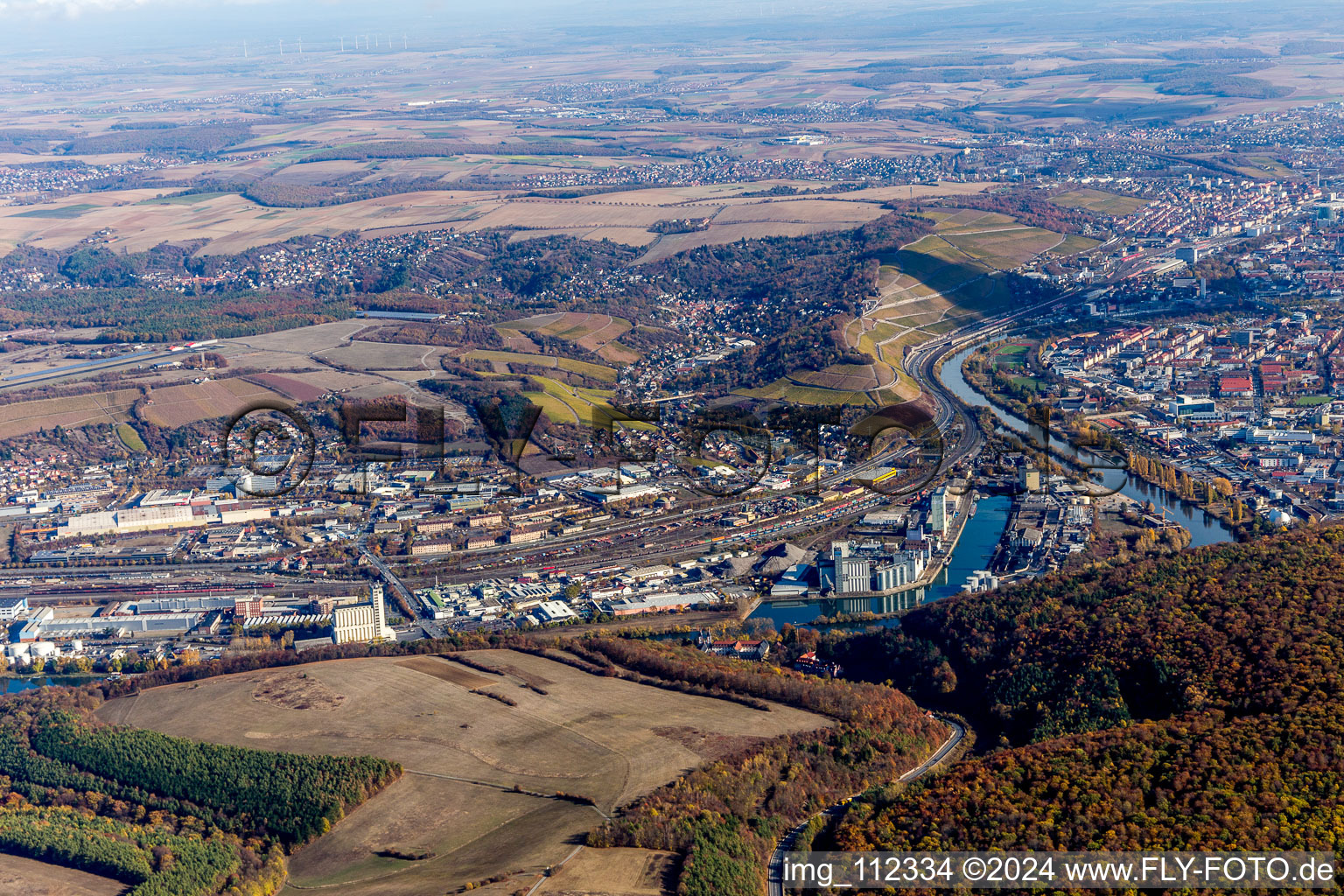 Northern Hafenstr in Würzburg in the state Bavaria, Germany