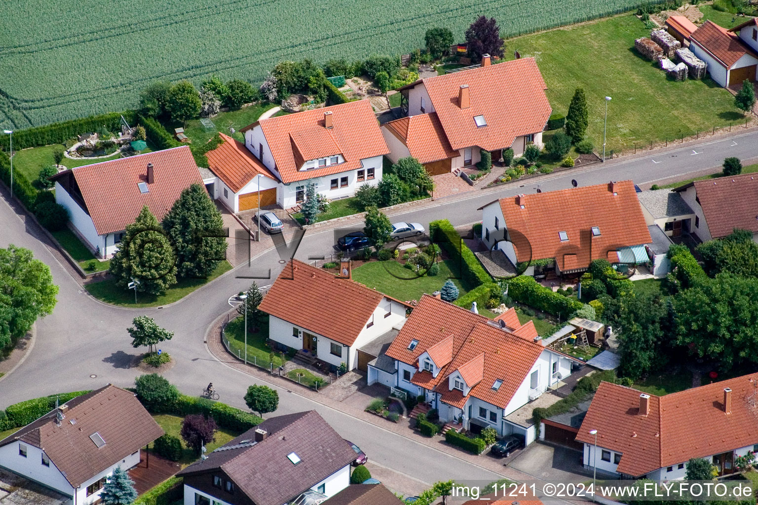 Steinweiler in the state Rhineland-Palatinate, Germany viewn from the air