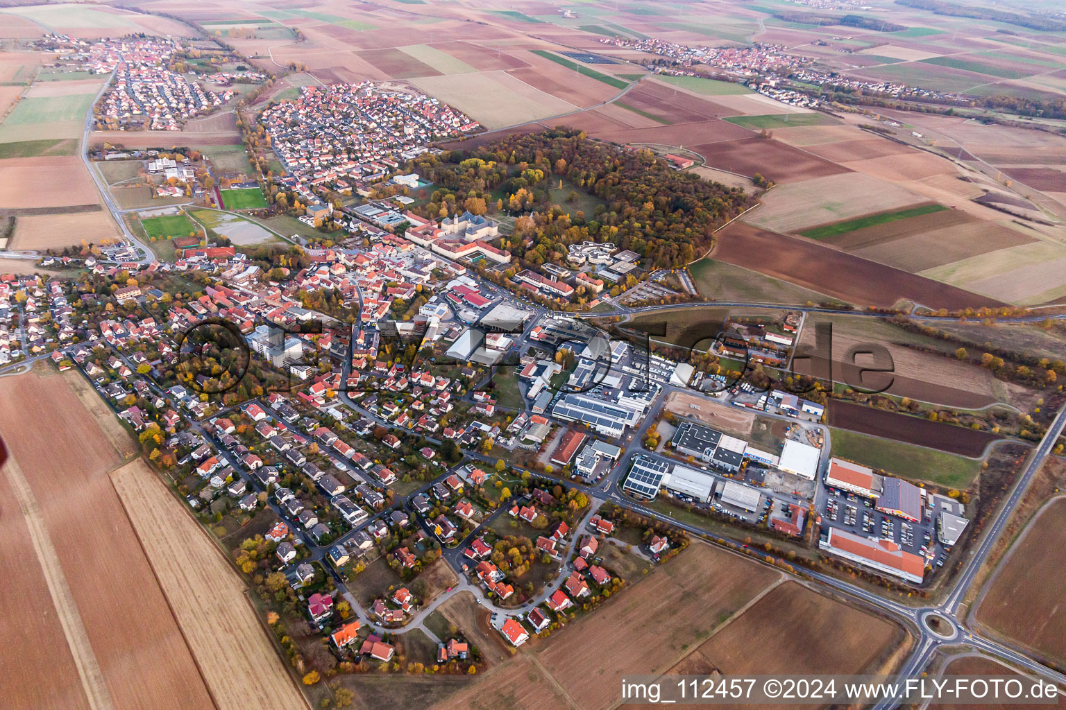 Werneck in the state Bavaria, Germany out of the air