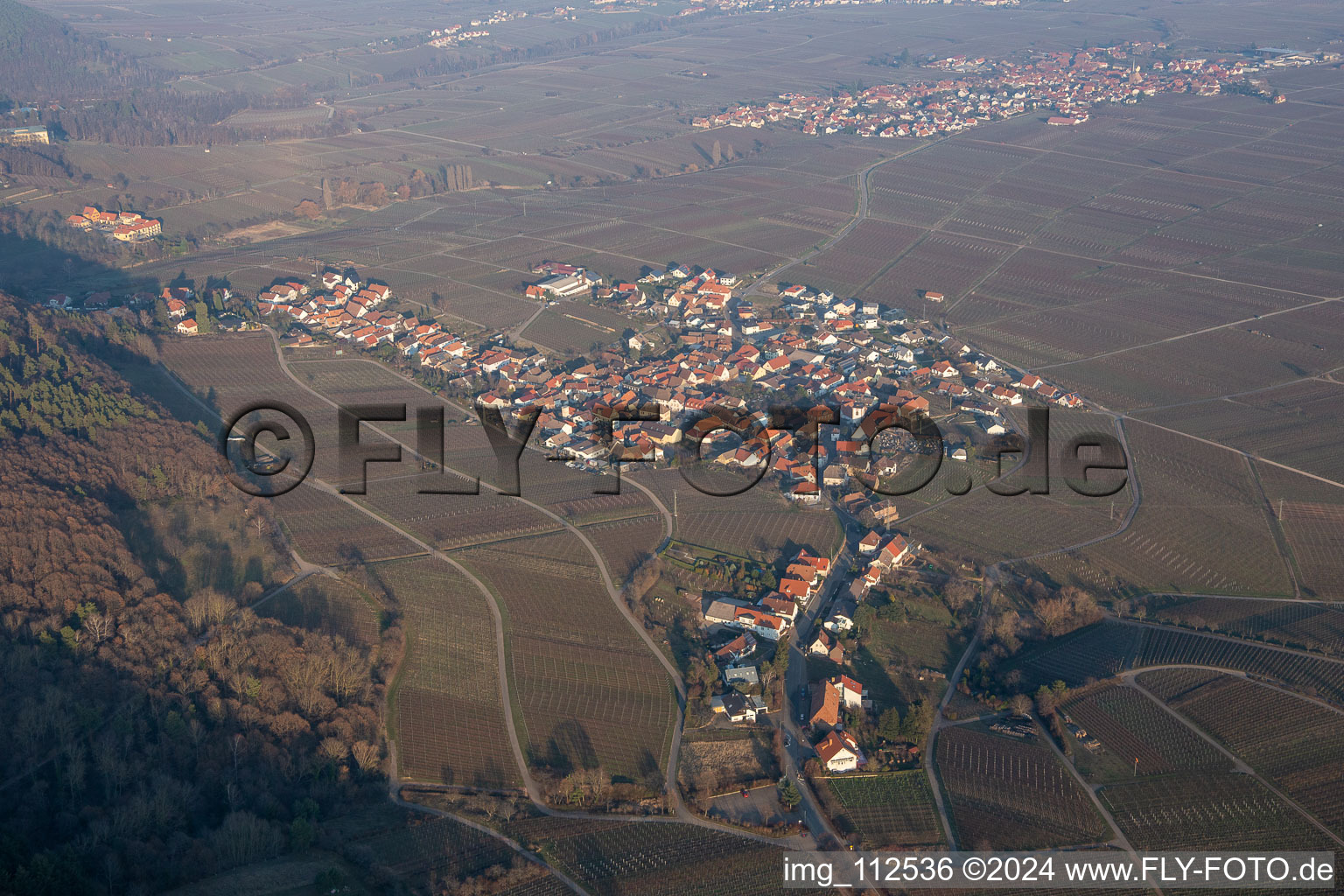 Aerial view of District Weyher in Weyher in der Pfalz in the state Rhineland-Palatinate, Germany