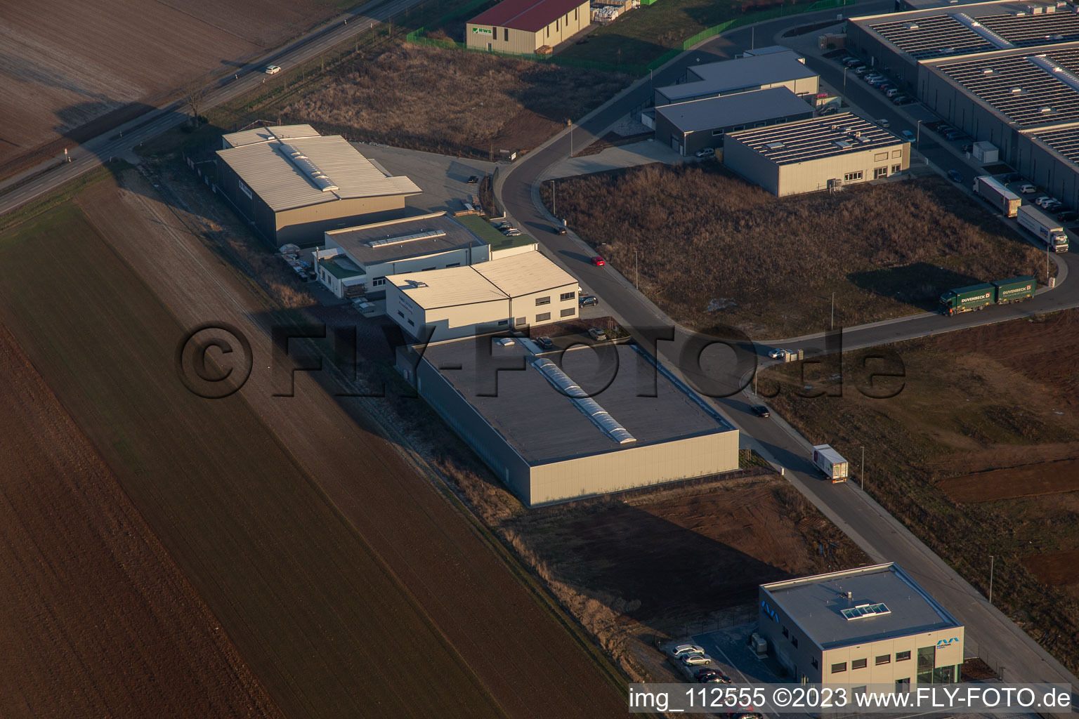 Aerial photograpy of District Herxheim in Herxheim bei Landau in the state Rhineland-Palatinate, Germany