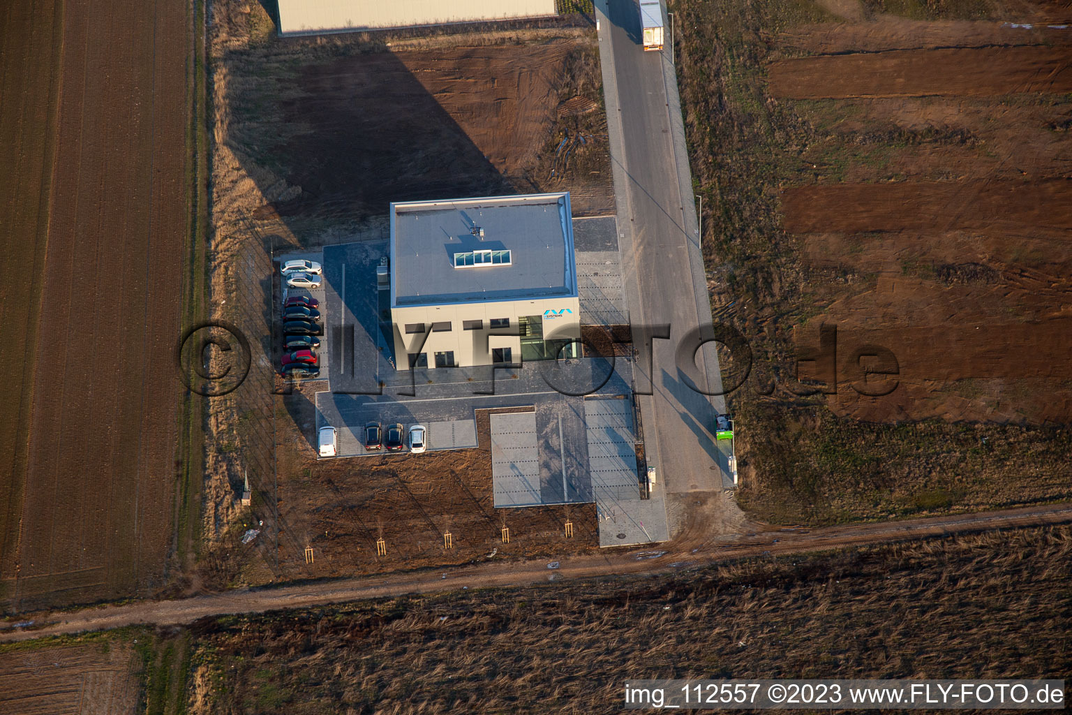 District Herxheim in Herxheim bei Landau in the state Rhineland-Palatinate, Germany from above