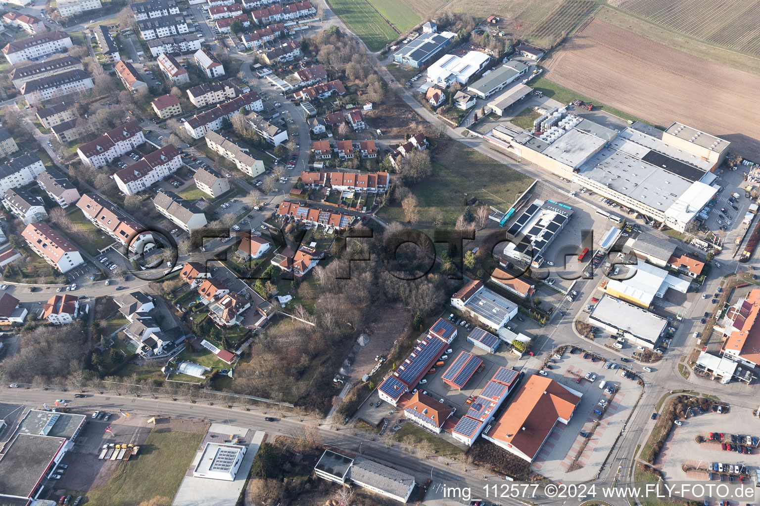 Bad Bergzabern in the state Rhineland-Palatinate, Germany out of the air