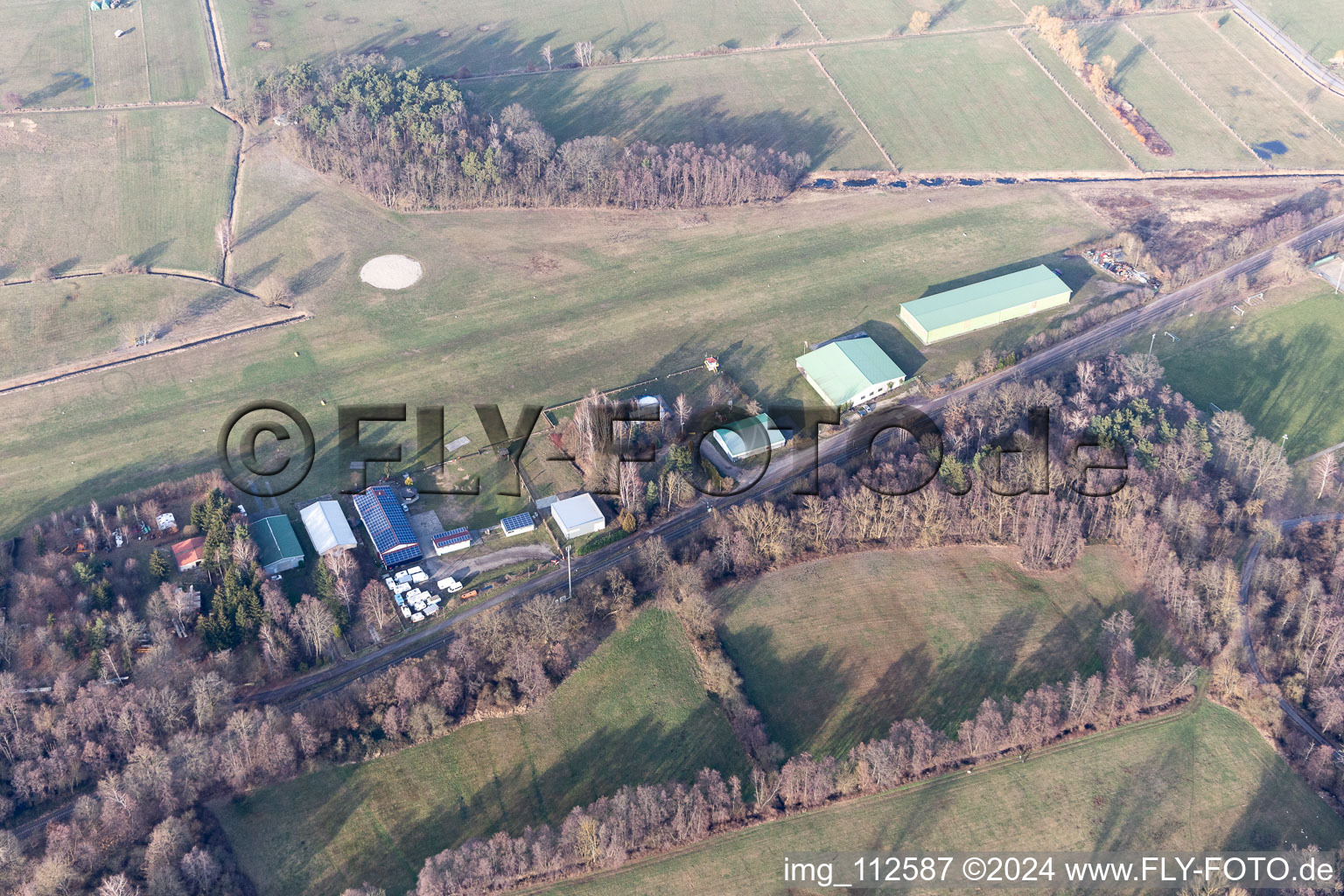 Airport in Schweighofen in the state Rhineland-Palatinate, Germany