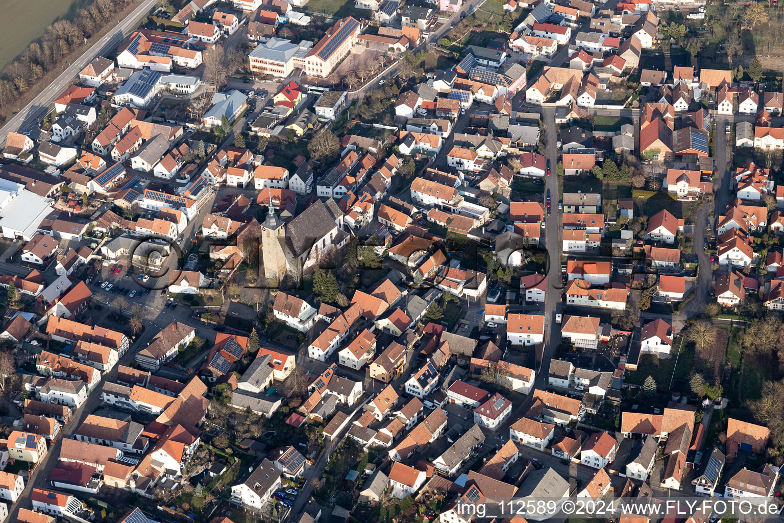 Aerial photograpy of Steinfeld in the state Rhineland-Palatinate, Germany