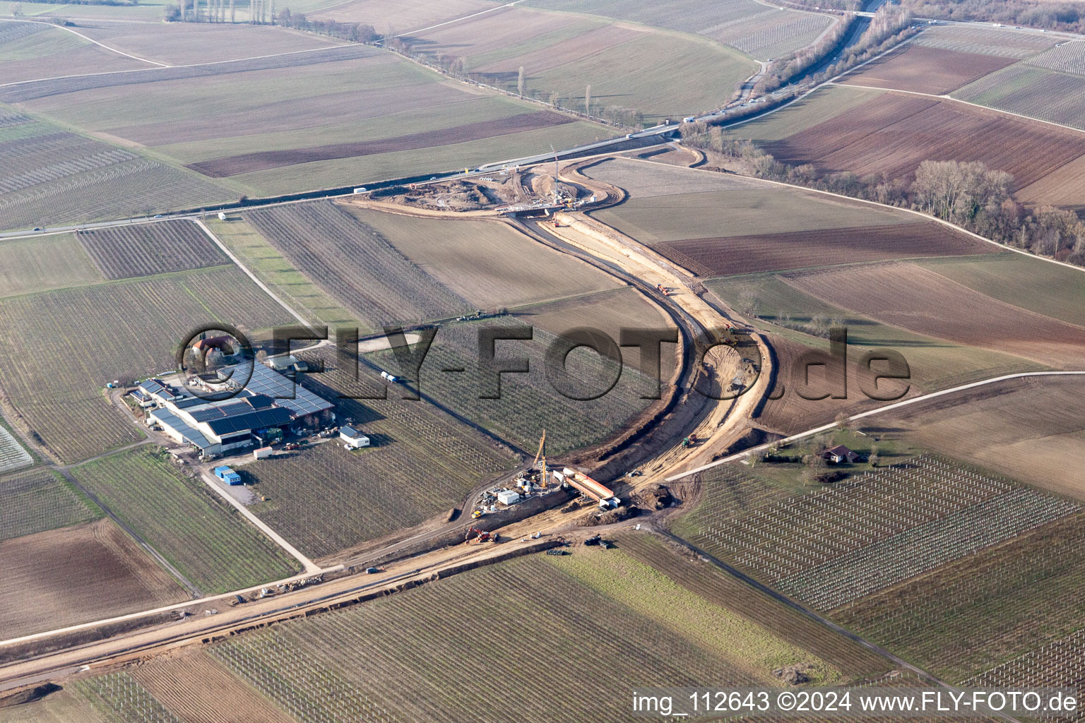 Impflingen in the state Rhineland-Palatinate, Germany seen from a drone