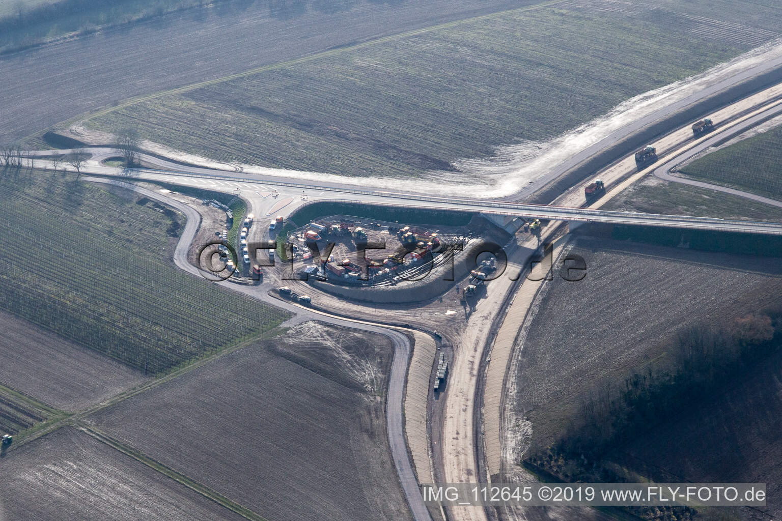 Aerial photograpy of Impflingen in the state Rhineland-Palatinate, Germany