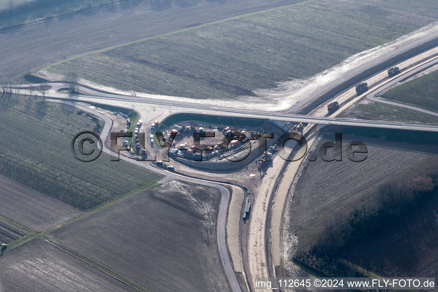 Aerial photograpy of Impflingen in the state Rhineland-Palatinate, Germany