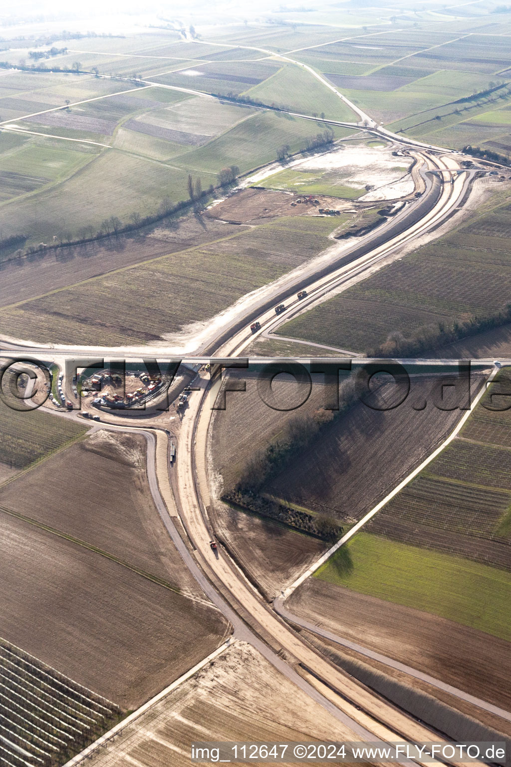 Impflingen in the state Rhineland-Palatinate, Germany from above