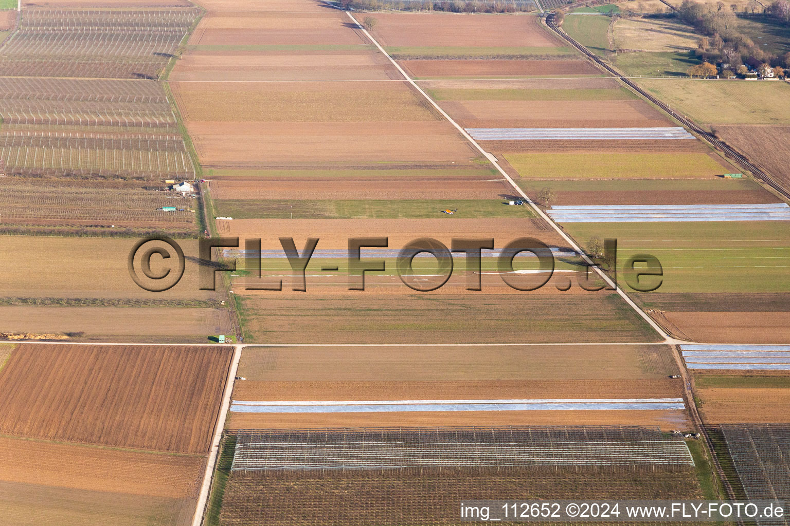 District Mühlhofen in Billigheim-Ingenheim in the state Rhineland-Palatinate, Germany out of the air