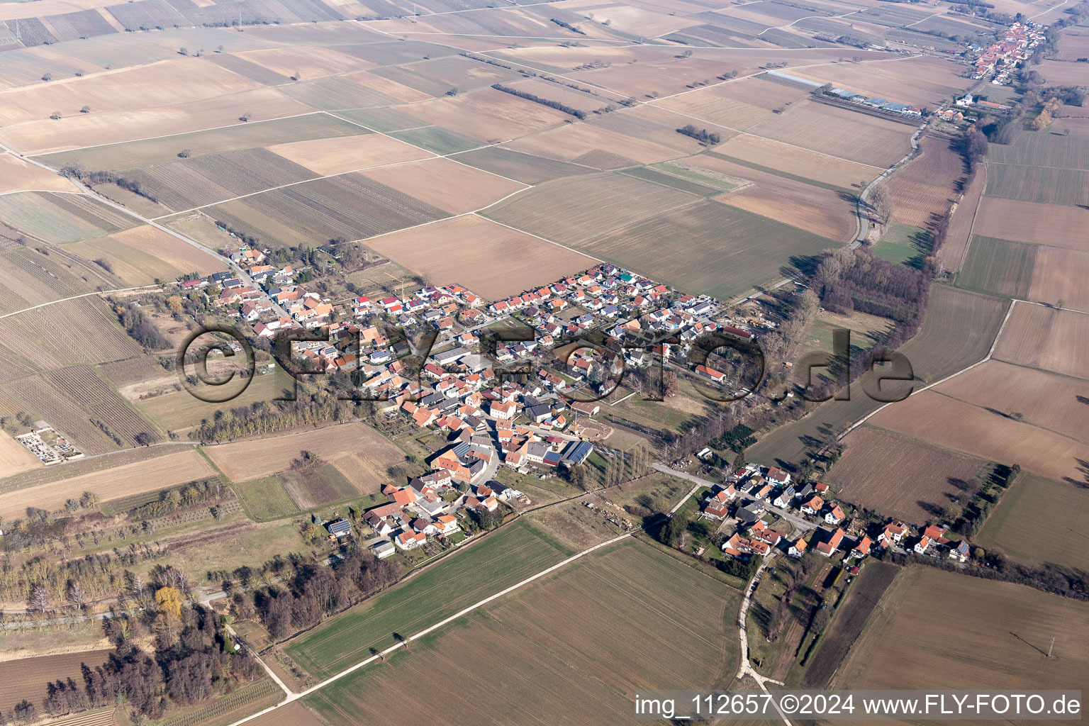 Steinfeld in the state Rhineland-Palatinate, Germany out of the air