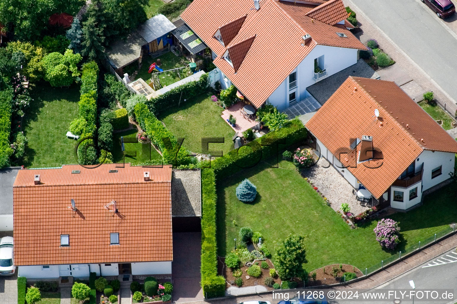 Steinweiler in the state Rhineland-Palatinate, Germany out of the air