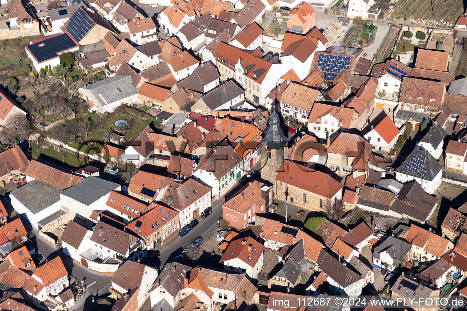 Church building in the village of in Frankweiler in the state Rhineland-Palatinate, Germany