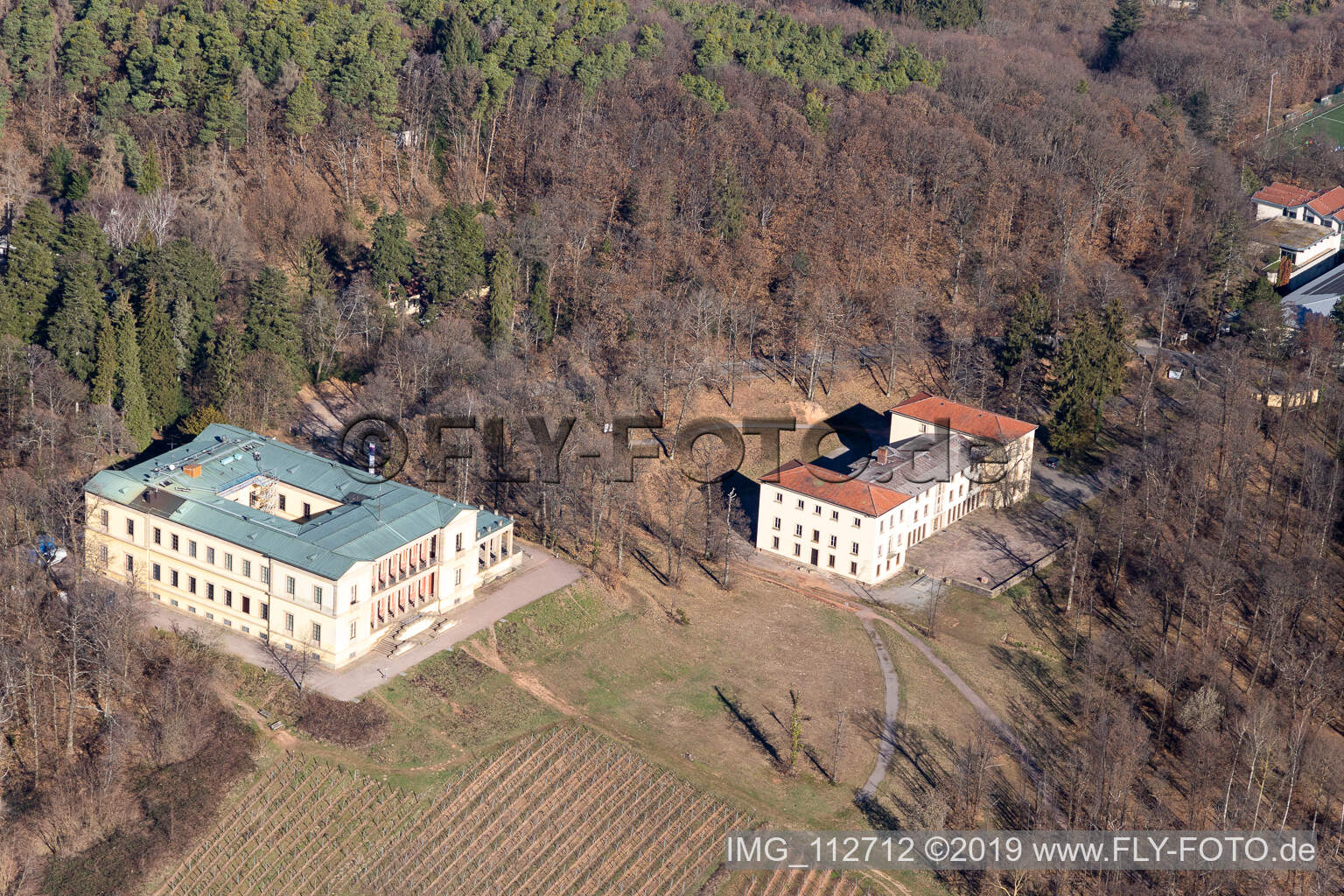 Castle Villa Ludwigshöhe in Edenkoben in the state Rhineland-Palatinate, Germany