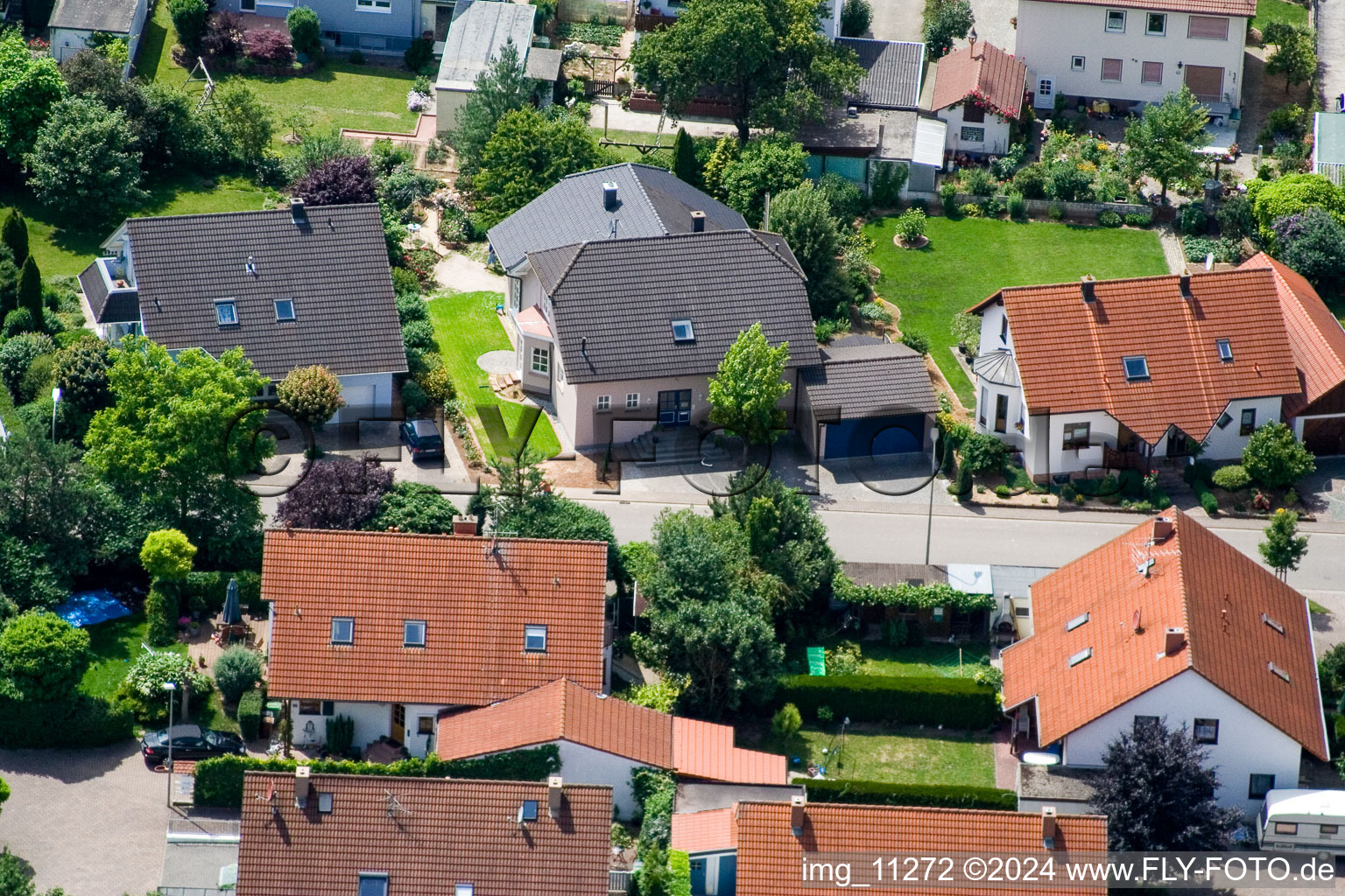 Steinweiler in the state Rhineland-Palatinate, Germany viewn from the air