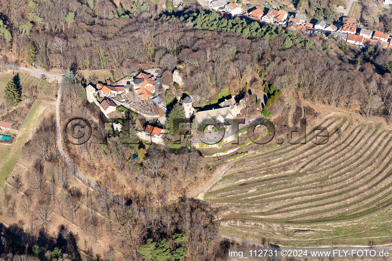 Kropsburg Castle in Sankt Martin in the state Rhineland-Palatinate, Germany