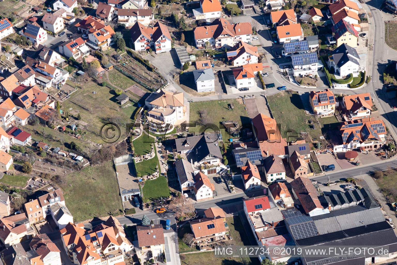 Sankt Martin in the state Rhineland-Palatinate, Germany out of the air