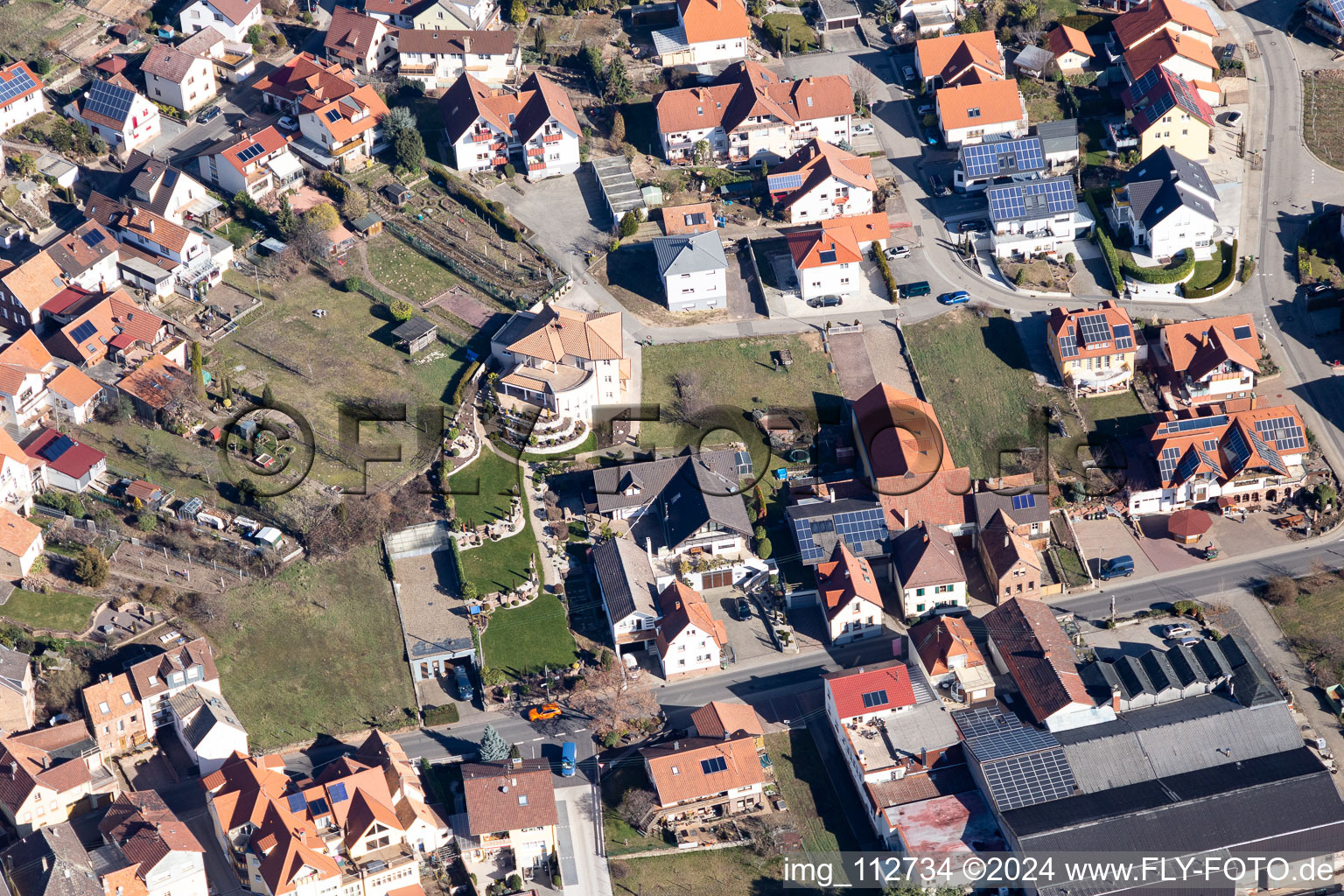 Sankt Martin in the state Rhineland-Palatinate, Germany out of the air