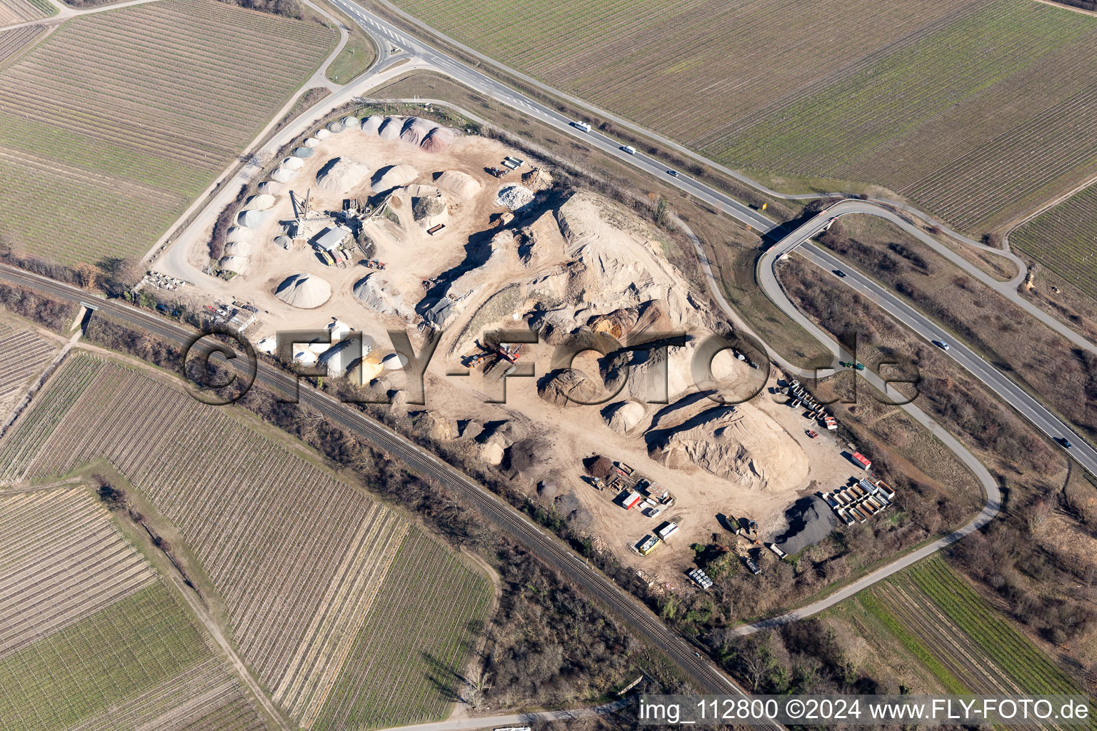 Drone image of Forst an der Weinstraße in the state Rhineland-Palatinate, Germany