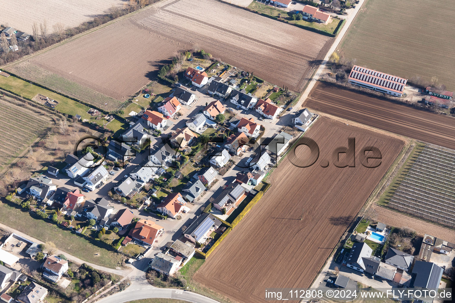 Drone image of Gönnheim in the state Rhineland-Palatinate, Germany