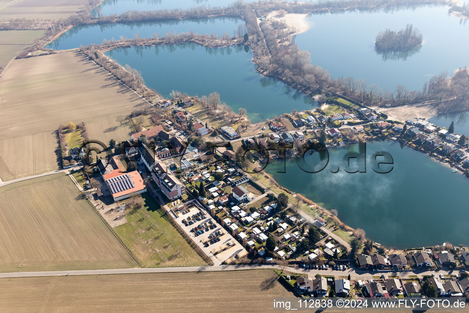 Aerial view of Lindner Hotel & Spa Binshof in Speyer in the state Rhineland-Palatinate, Germany