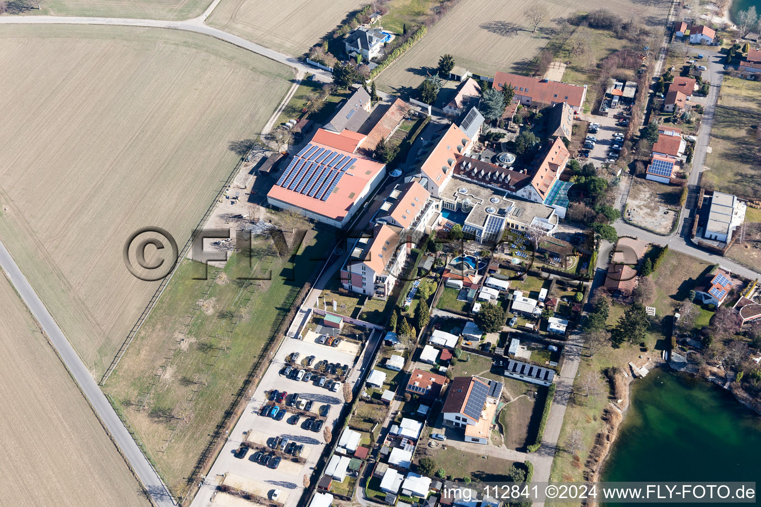 Lindner Hotel & Spa Binshof in Speyer in the state Rhineland-Palatinate, Germany from above