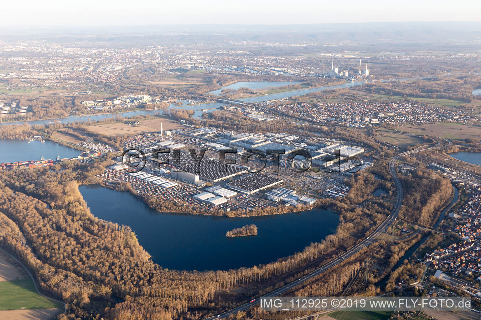 Daimler truck factory in Wörth am Rhein in the state Rhineland-Palatinate, Germany