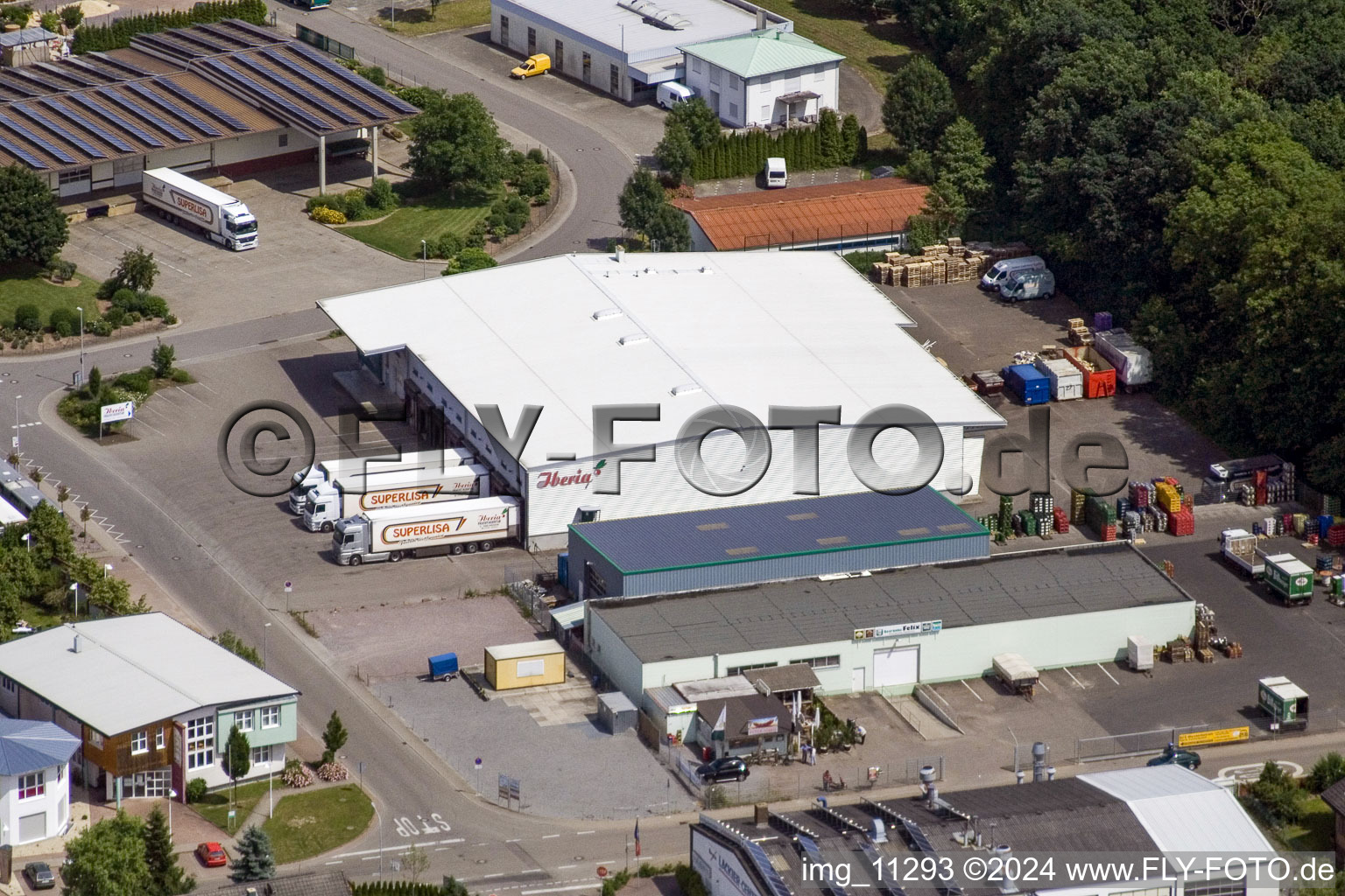 District Herxheim in Herxheim bei Landau in the state Rhineland-Palatinate, Germany from the drone perspective