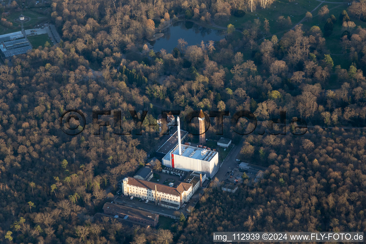 Aerial view of Majolica in the district Innenstadt-West in Karlsruhe in the state Baden-Wuerttemberg, Germany