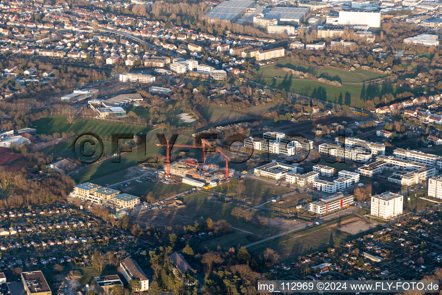 Construction site of the LTC - Linder Technology Campus in Wilhelm-Schickard-Straße in the Technology Park Karlsruhe in the district Rintheim in Karlsruhe in the state Baden-Wuerttemberg, Germany