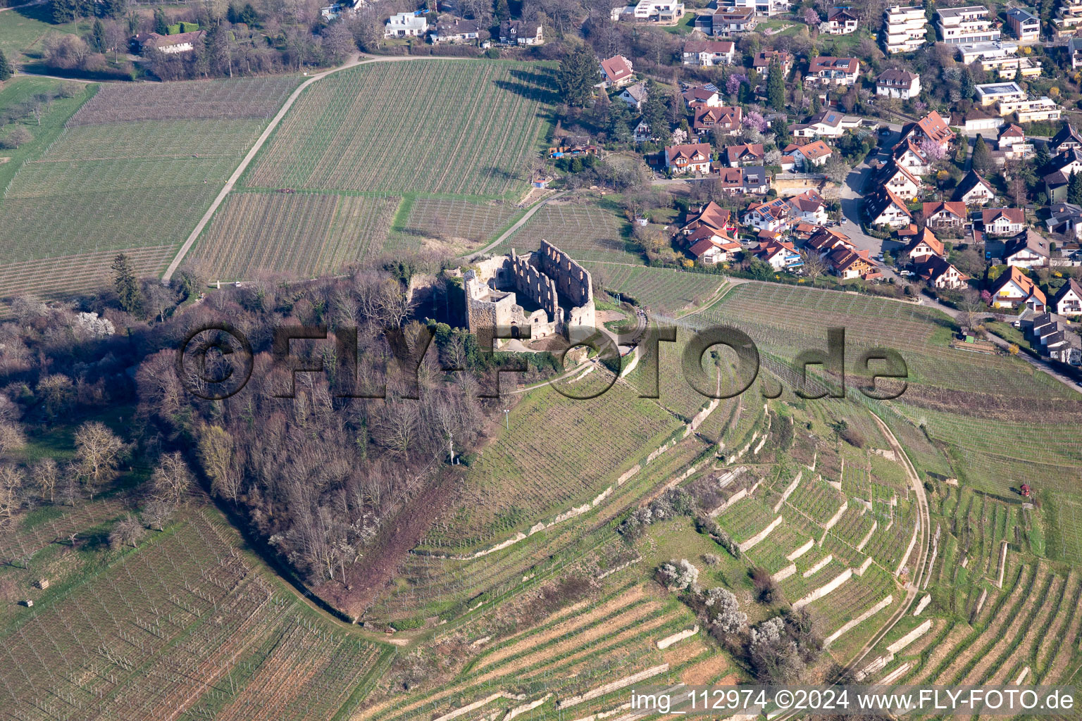 Staufen Castle Ruins in Staufen im Breisgau in the state Baden-Wuerttemberg, Germany