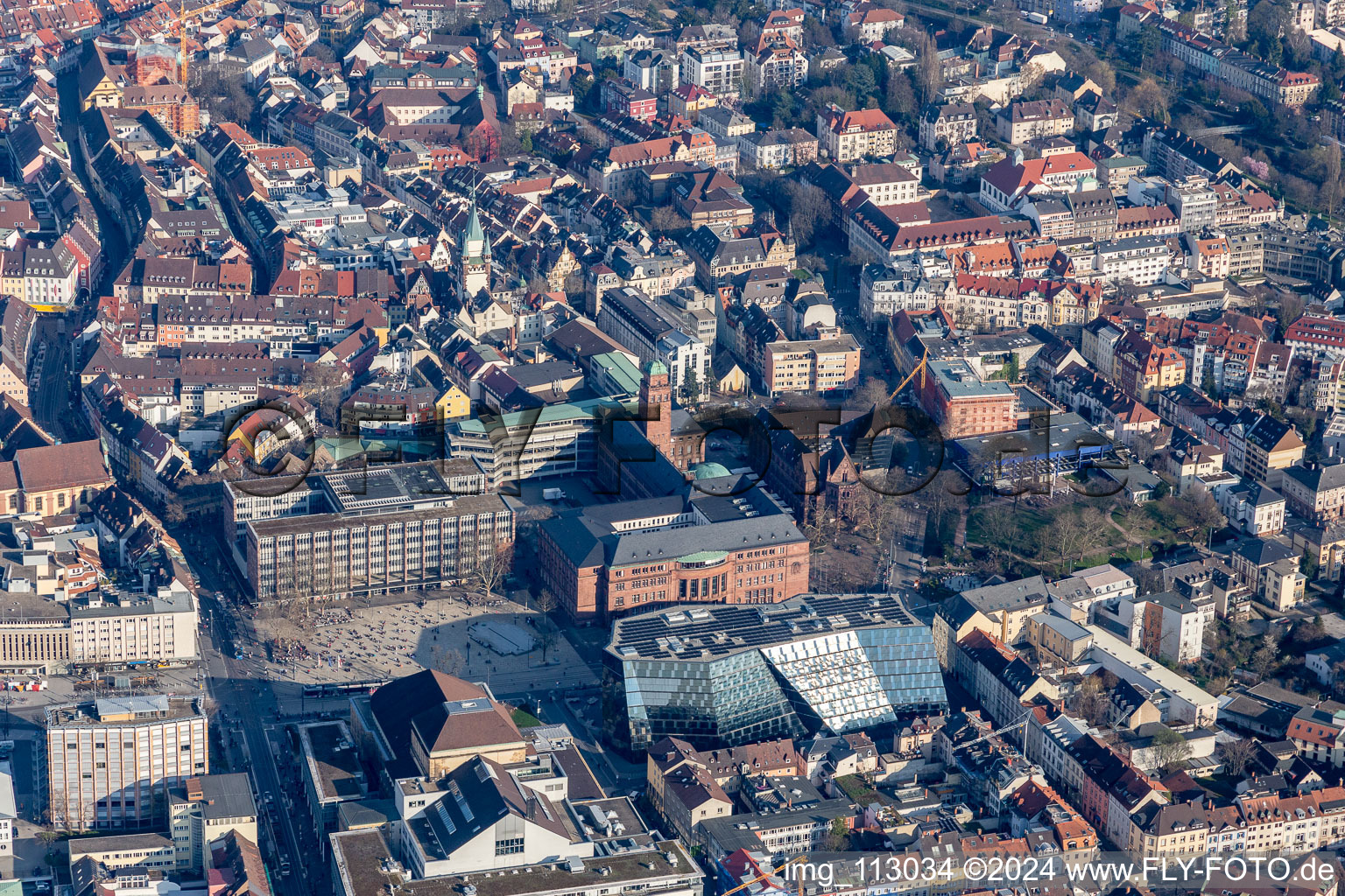 Library Building of Universitaetsbibliothek Freiburg in Freiburg im Breisgau in the state Baden-Wurttemberg, Germany