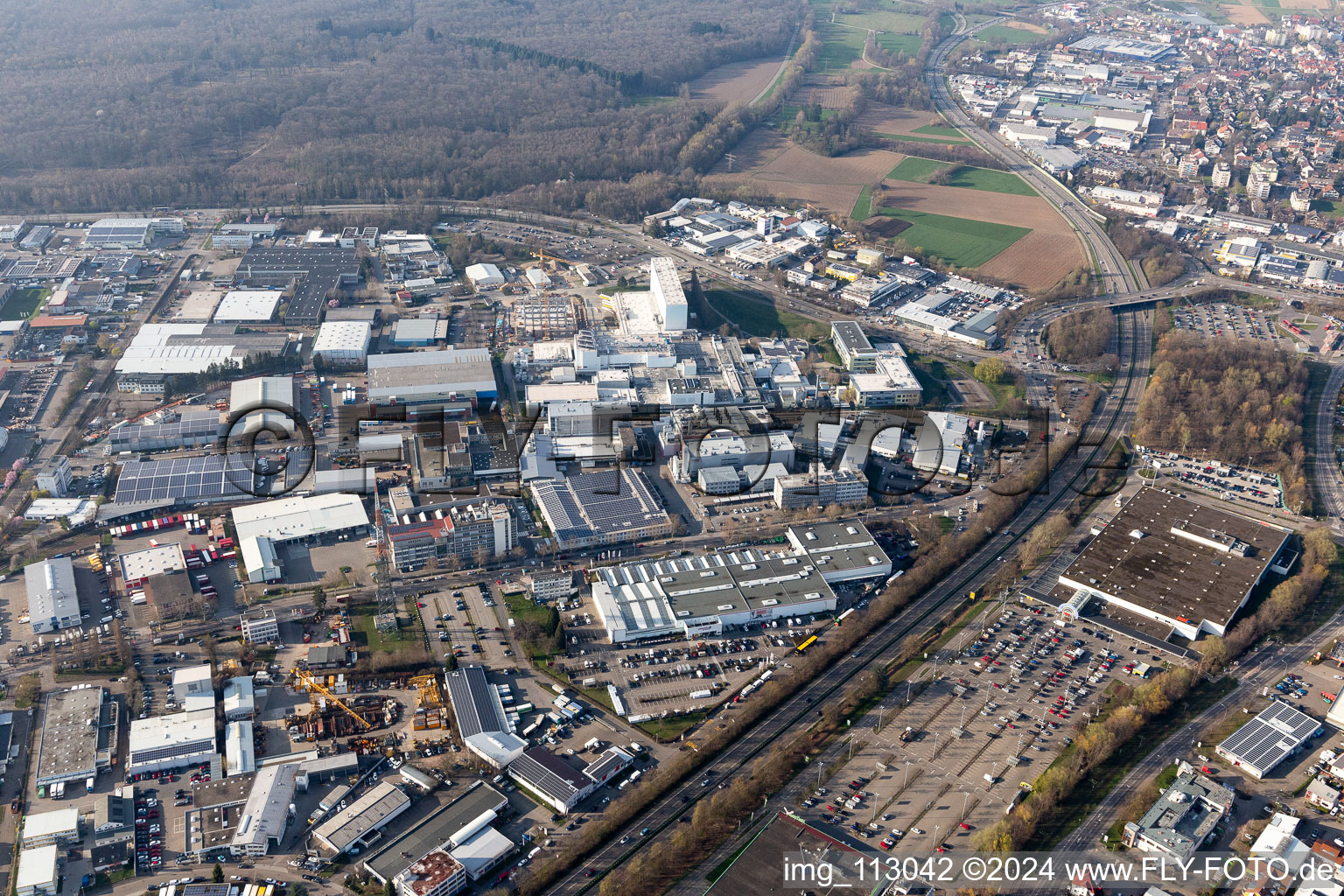 Industrial area Brühl in the district Brühl in Freiburg im Breisgau in the state Baden-Wuerttemberg, Germany