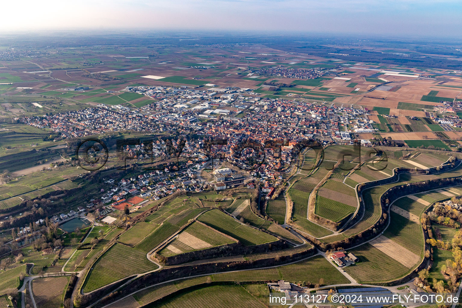 Outskirts residential in Endingen am Kaiserstuhl in the state Baden-Wurttemberg, Germany