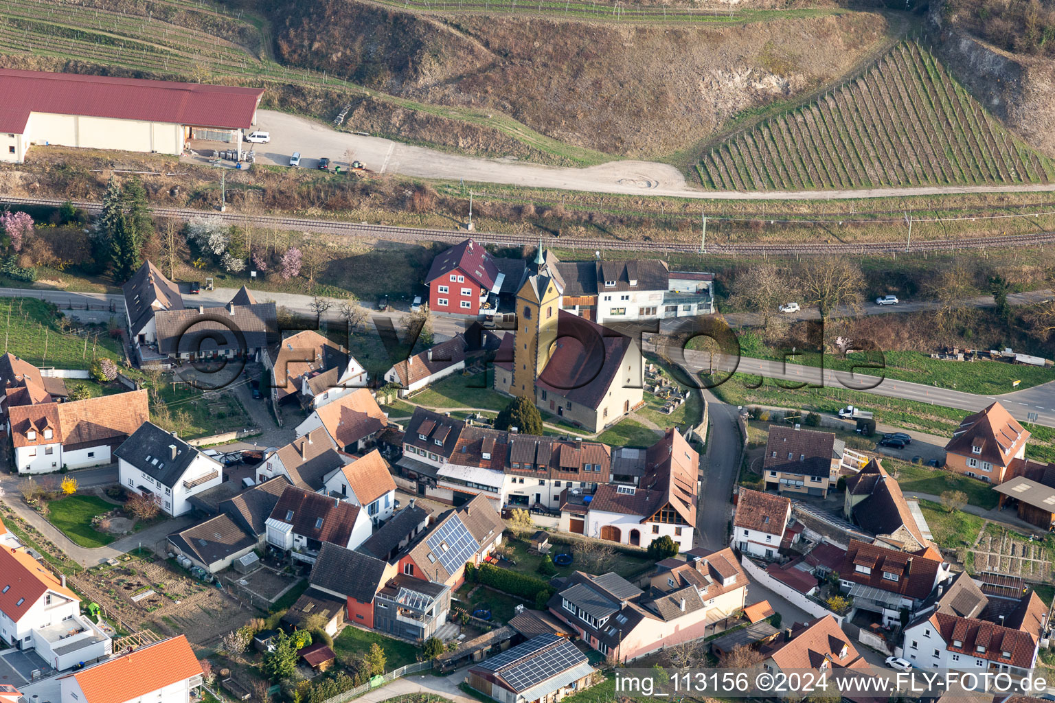 Saint Michael in the district Oberrotweil in Vogtsburg im Kaiserstuhl in the state Baden-Wuerttemberg, Germany